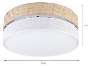 Stropné svietidlo SIRJA BOHO 2xE27/15W/230V priemer 45 cm béžová/biela