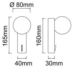 Open Design OR85525 - Kúpeľňové nástenné svietidlo BOLETTA 1xG9/8W/230V IP44 lesklý chróm