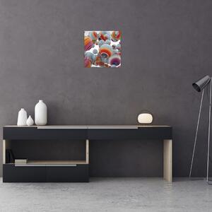 Abstraktný obraz farebných gulí (Obraz 30x30cm)