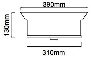 Open Design OR84887 - Stropné svietidlo FAMBURO 3xE14/12W/230V pr. 31 cm mosadz