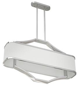 Open Design OR84849 - Luster na tyči GERDO OVALE 6xE14/12W/230V lesklý chróm/biela