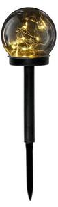 LED solárna lampa GLEAM LED/1,2V 3000K IP44 40 mAh dymová/čierna