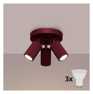 Brilagi - LED bodové svietidlo CRESTO 3xGU10/10W/230V bordové