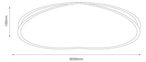 LED stropné svietidlo HALO LED/38W/230V priemer 50 cm čierna