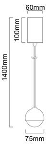 Open Design OR85099 - LED luster na lanku BOLICINA LED/5W/230V zlatý