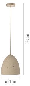 Schöner Wohnen 12540-42 - Závesný luster na lanku TRAVENTA 1xE27/40W/230V pr. 21 cm betón