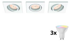 Philips 50193/31/PN- SADA 3x stmievateľných LED RGBW podhľadových svietidiel 1x GU10/4,8W/230V biela + diaľkové ovládanie