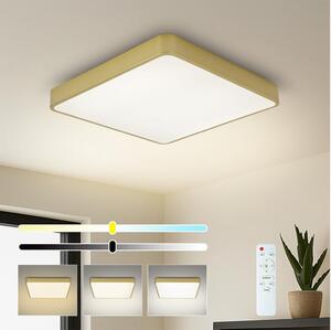 Brilagi-LED stmievateľné stropné svietidlo POOL LED/36W/230V 3000-6000K 40x40 cm zlaté + diaľkové ovládanie