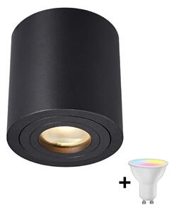 Zuma Line ACGU10-159-N - LED RGBW stmievateľné bodové svietidlo 1xGU10/4,8W/230V IP44 čierne + diaľkové ovládanie