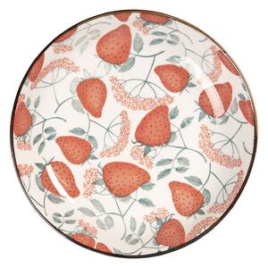 Hlboký tanier s jahodami Redstraw - Ø 20 * 4 cm