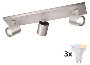 Philips 53093/48/12 - LED RGBW stmievateľné bodové svietidlo RUNNER 3xGU10/4,8W/230V chróm, s diaľkovým ovládaním