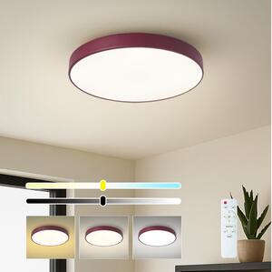 Brilagi-LED stmievateľné stropné svietidlo POOL LED/48W/230V 3000-6000K 40 cm bordová+DO
