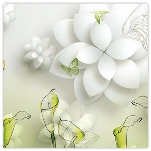 Moderný obraz - kvety (Obraz 30x30cm)