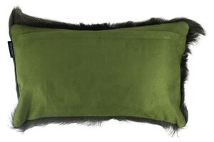 Zelený kožený vankúš Capra green - 50 * 30 * 10cm
