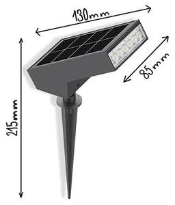 Viking - LED solárna lampa LED/1,4W/3,7V IP65 3000K