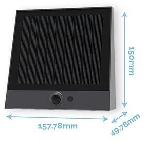 Viking - LED stmievateľné solárne nástenné svietidlo so senzorom LED/2W/3,7V IP54 4000K