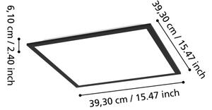 Eglo 902369 - LED stropné svietidlo MORADILLO LED/18,8W/230V 40x40 cm čierne
