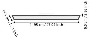 Eglo 901488 - LED povrchový panel MORADILLO LED/28W/230V 120x15 cm čierny