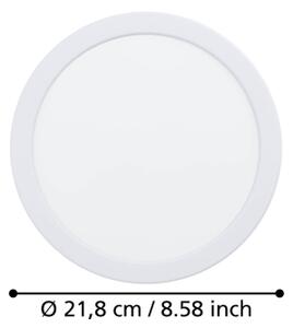 Eglo 901398 - LED podhľadové svietidlo FUEVA LED/18,5W/230V pr. 21,6 cm biela