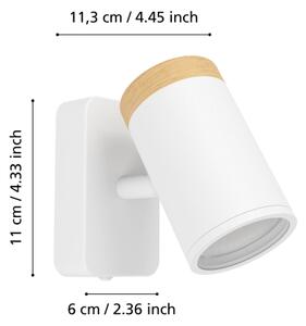 Eglo 300003 - Kúpeľňové nástenné bodové svietidlo CONSUMA 1xGU10/3W/230V IP44 biela/béžová