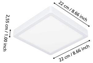 Eglo 901378 - LED RGBW stmievateľné dymové stropné svietidlo FUEVA-Z LED/10,5W/230V 22x22cm IP44 biela