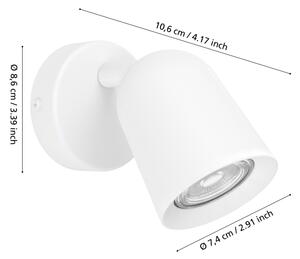 Eglo 901945 - Nástenné bodové svietidlo CAMALDOLI 1xGU10/5W/230V biela