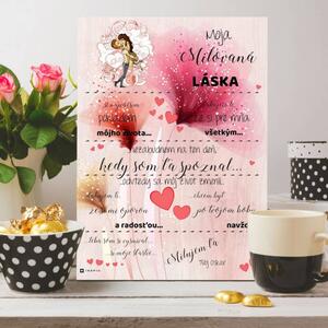 INSPIO - výroba darčekov a dekorácií - Valentínsky darček - Vyznanie lásky pre vašu priateľku - tabuľka na stenu