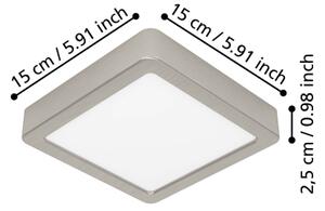 Eglo 901319 - LED stropné svietidlo FUEVA LED/7W/230V 2700/4000/6500K 15x15 cm chróm