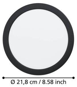 Eglo 901389 - LED zapustené stropné svietidlo FUEVA LED/18,5W/230V pr. 21,6 cm čierna