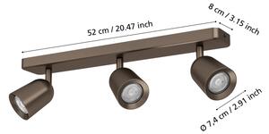Eglo 901951 - Bodové svietidlo CAMALDOLI 3xGU10/10W/230V bronzové
