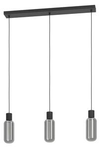 Eglo 901005 - Luster na lanku MAIONE 3xE27/4W/230V čierna/dymová