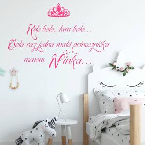 INSPIO-výroba darčekov a dekorácií - Nálepky na stenu - Náša malá princeznička