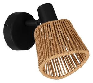 Eglo 44128 - Nástenné bodové svietidlo KEELBY 1xE14/10W/230V čierna/béžová