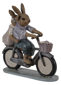 Dekorácia zamilovaní králiky na bicykli - 14*5*15 cm