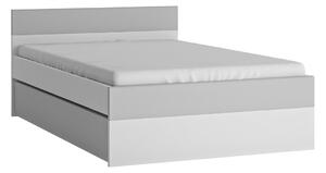 Jednolôžková posteľ 120 cm Albunus Z02 (biela alpská + lesk sivý) (s roštom). Vlastná spoľahlivá doprava až k Vám domov. 1057627