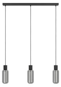 Eglo 901005 - Luster na lanku MAIONE 3xE27/4W/230V čierna/dymová