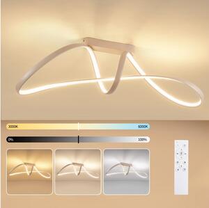 Brilagi-LED Stmievateľný prísadený luster TWISTER LED/60W/230V 3000-6000K béžový + diaľkové ovládanie