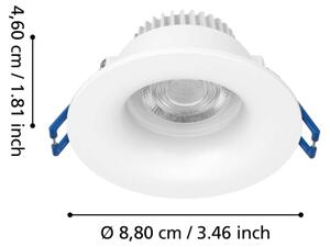 Eglo 902271 - LED kúpeľňové podhľadové svietidlo SALABATE LED/4,9W/230V pr.8,8cm IP65 biele