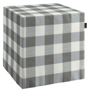 Poťah na taburetku,kocka farba produktu sivá látka vzorované