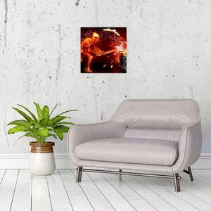 Moderný obraz - ohnivý muž (Obraz 30x30cm)