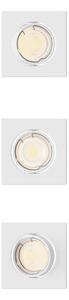 Philips - SADA 3x Zapustené stropné svietidlo PERIDOT 1xGU10/7W/230V biela