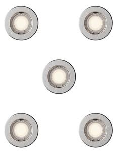 Philips - SADA 5 ks zapustených stropných svietidiel PERIDOT, 1x GU10/7W/230V, strieborná