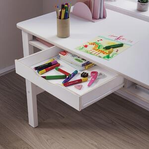 Detský písací stôl Fairy - biela