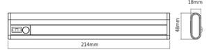 Osram - LED podlinkové svietidlo so senzorom LINEARLED LED/1,9W/6V 4xAA 21,4 cm biela