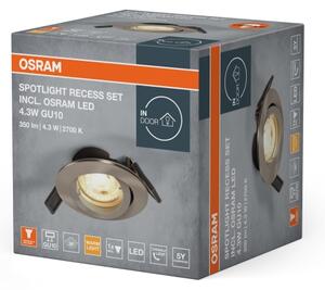 Osram - LED zapustené bodové svietidlo SPOT 1xGU10/4,3W/230V 2700K CRI 90 matný chróm