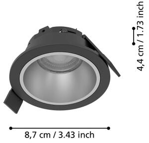 Eglo 902296 - LED stmievateľné kúpeľňové podhľadové svietidlo YEBRA LED/4,8W/230V IP44 čierne
