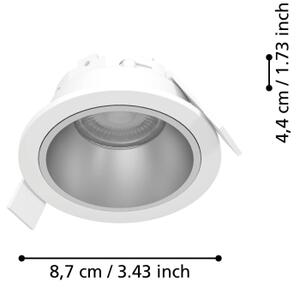Eglo 902297 - LED stmievateľné kúpeľňové zapustené svietidlo YEBRA LED/4,8W/230V IP44 biela/zlatá