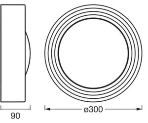 Osram - LED stmievateľné stropné svietidlo ORBIS CONCRETE LED/13W/230V pr.30cm hnedé/betón