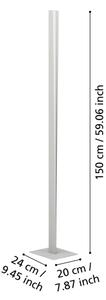 Eglo 901835-LED RGBW stmievateľná stojacia lampa BOLOGNANO-Z LED/10,5W/230V+LED/15,2W sivá