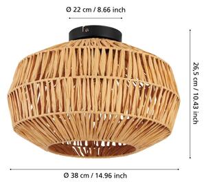 Eglo 44142 - Stropné svietidlo SHELDON 1xE27/40W/230V hnedé